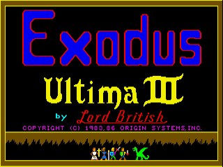 Ultima III: Exodus title screen for Amiga